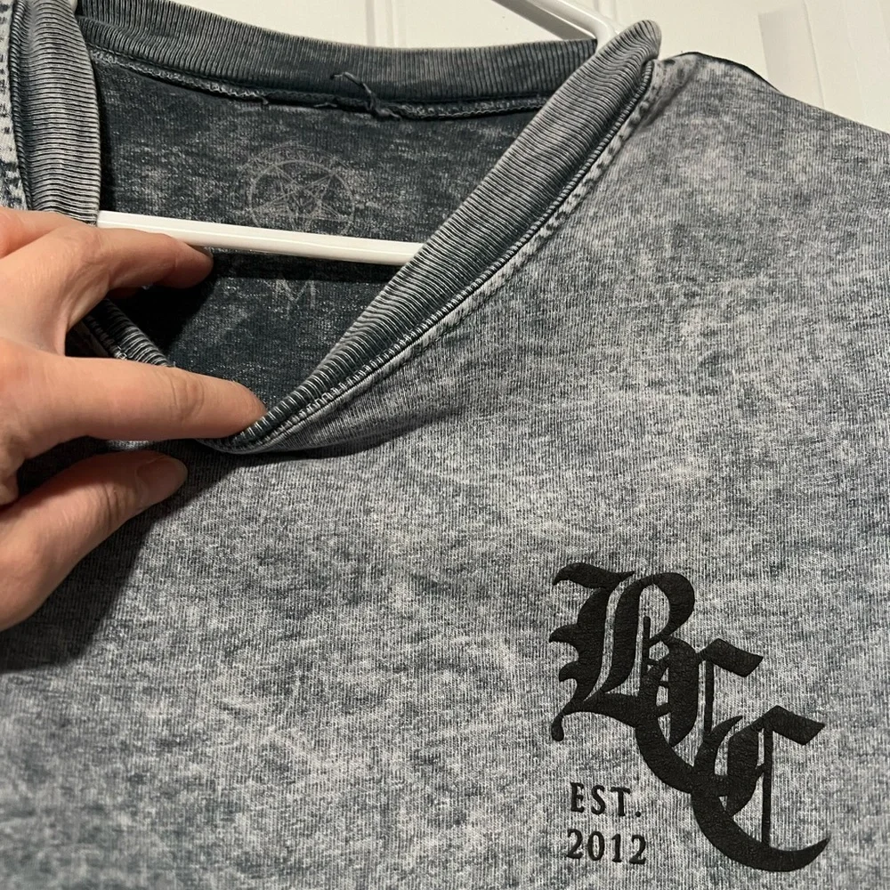 Black Craft Cult Gray Tie Dye Logo Long Sleeve Sweatshirt - Picture 3 of 3